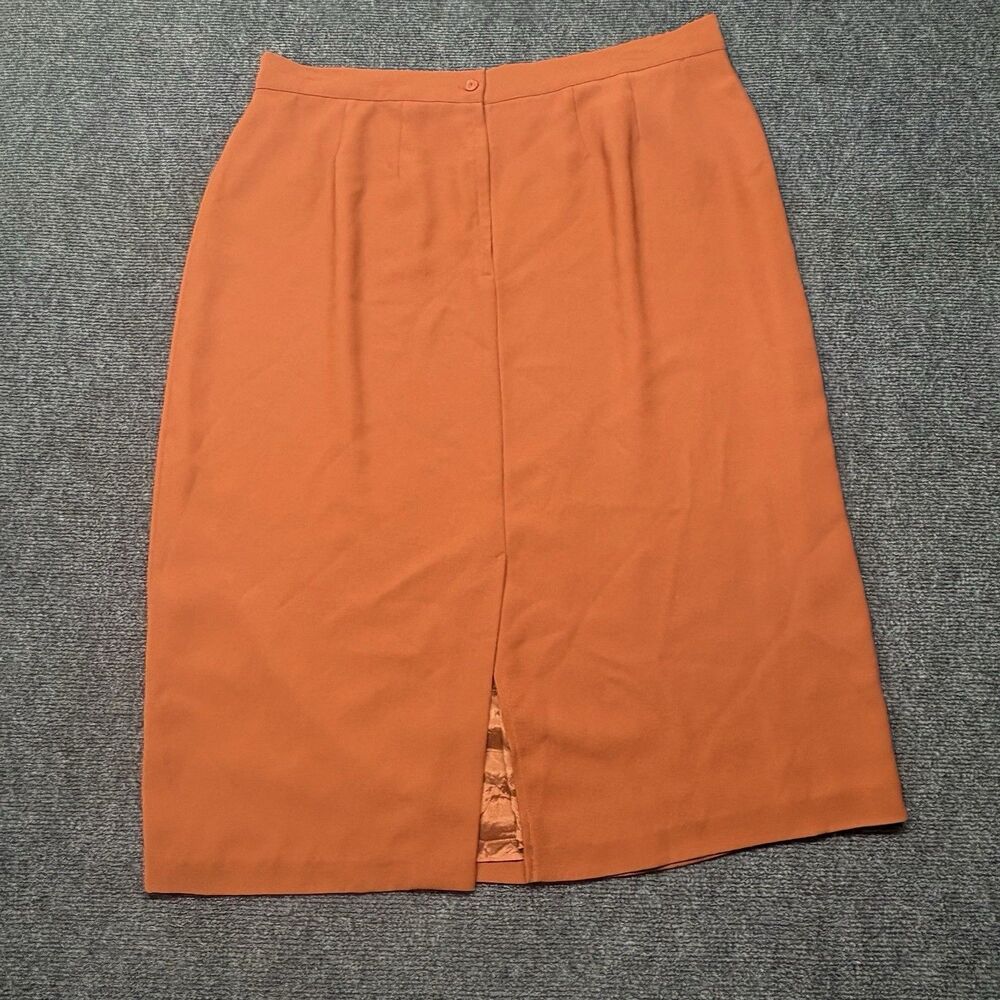 Ellen Figg Woman Skirt Plus Size 22W Burnt Orange Terracotta Straight Midi - Picture 6 of 9